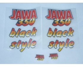 SAMOLEPKY SADA NA KAPOTÁŽ - JAWA 350 BLACK STYLE